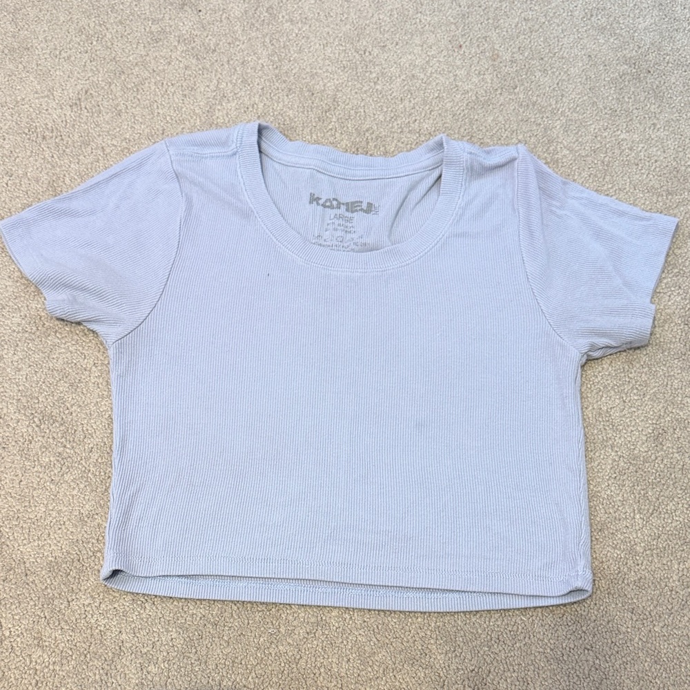 Katie J Light blue Cropped T-Shirt